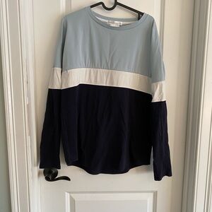 Movemama Color Block Varsity Long Sleeve Nursing Shirt